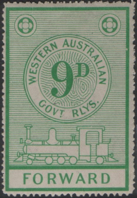 Western Australia Railway Parcels Stamps First & Second Series 9d Mint