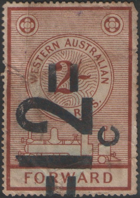 Western Australia Railway Parcels Stamps First & Second Series 2/- used