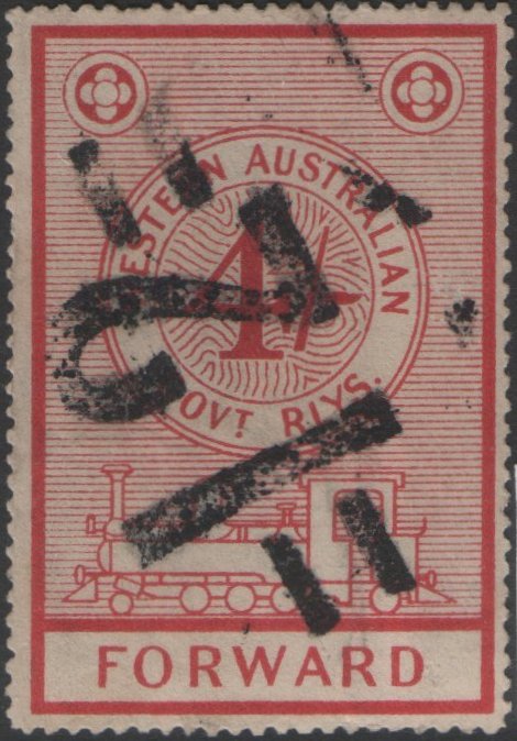 Western Australia Railway Parcels Stamps First & Second Series 4/-