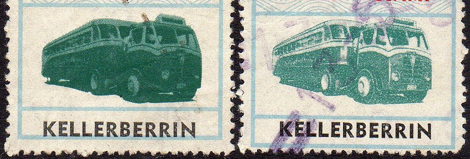 Western Australia Railway Parcels Stamps First Issue 2/- Types A & B Kellerberrin