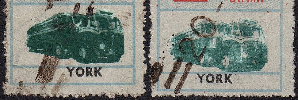 Western Australia Railway Parcels Stamps First Issue 2/- Types A & B York