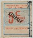Australia WAGR Railway Parcel Stamps Fifth Series Stations KEWDALE