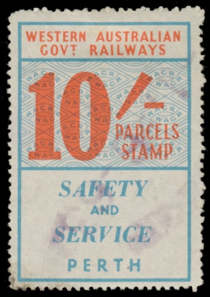 Western Australia WAGR Railway Parcel Stamps Fourth Series Stations PERTH