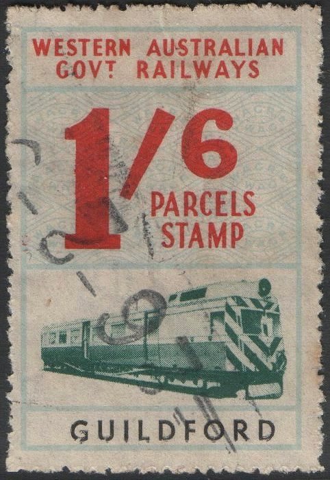 Western Australia Railway Parcels Stamps Guildford