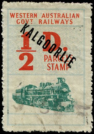 Third Issue of the Third Series Parcel Stamp Western Australia Railways