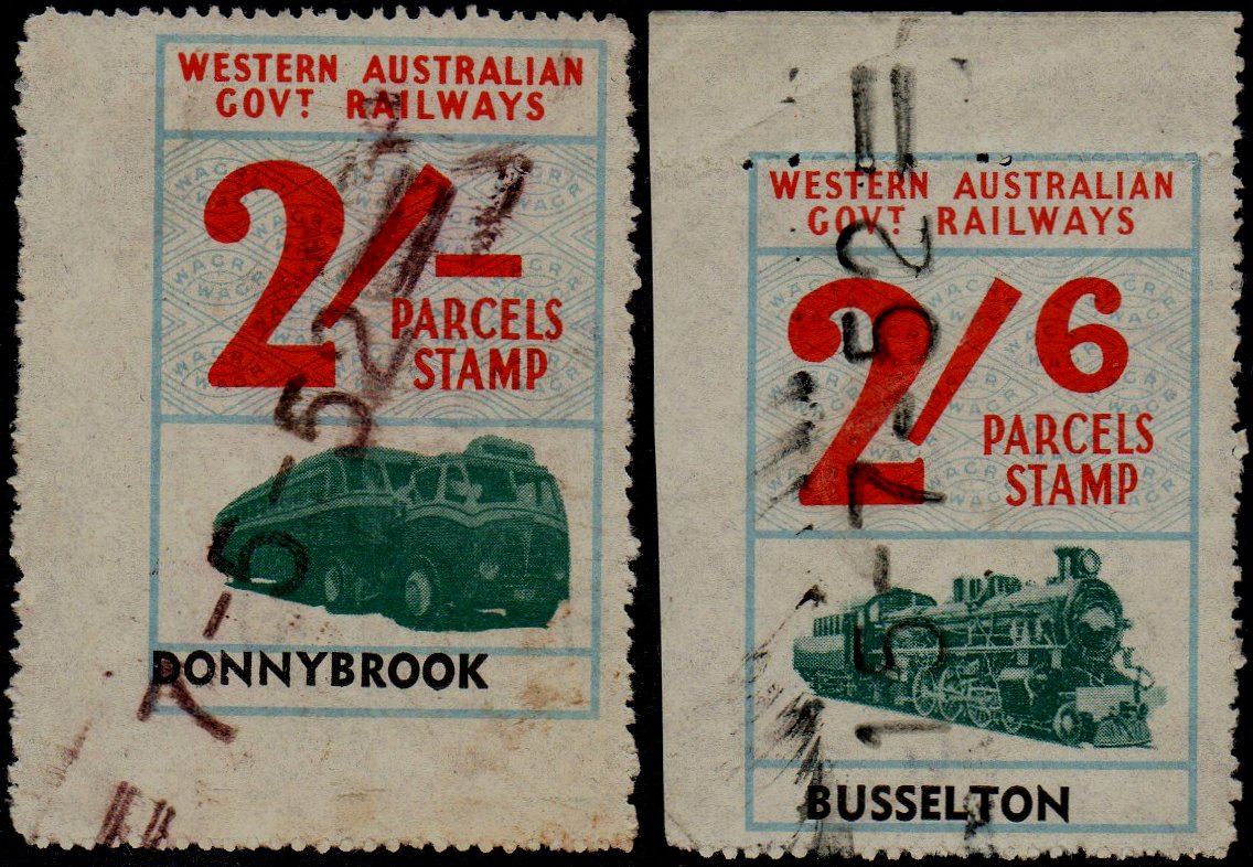 Western Australia Railway Parcels Stamps Sheet Margin Study