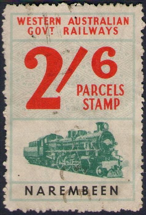 Western Australia Railway Parcels Stamps Narembeen