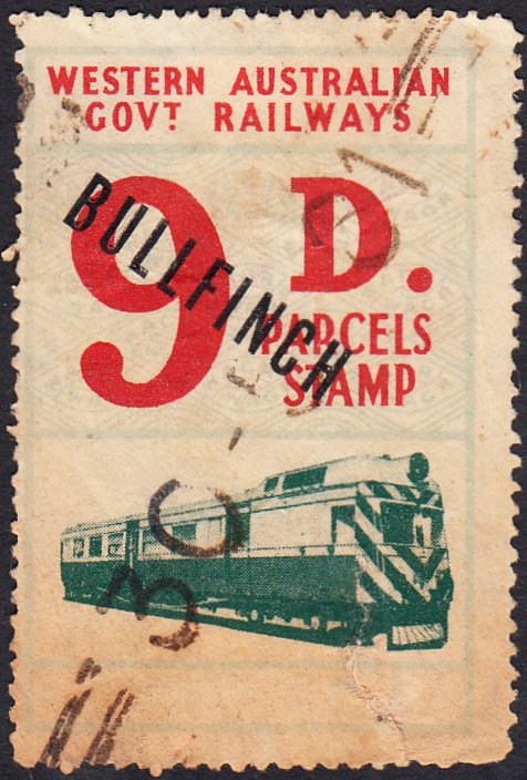 Western Australia Railway Parcels Stamps  Bullfinch