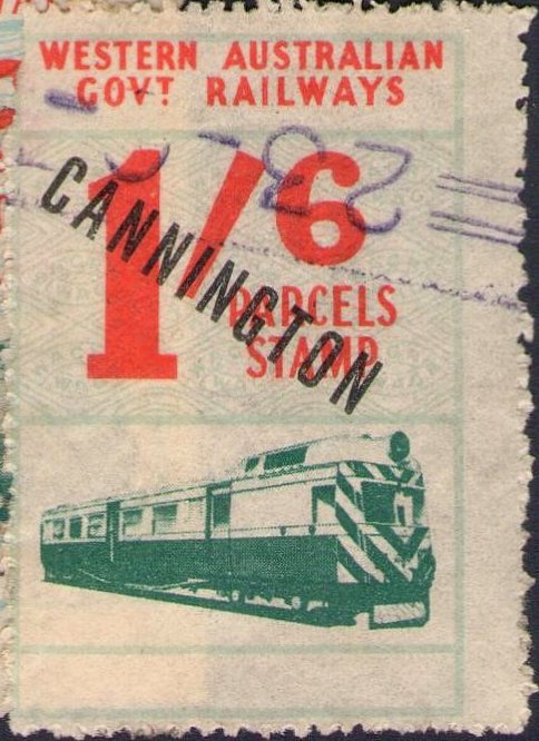 Western Australia Railway Parcels Stamps  Cannington