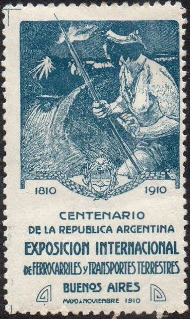 Argentina Stamps Philately Railway Cinderella 1910 Centenary Exhibition