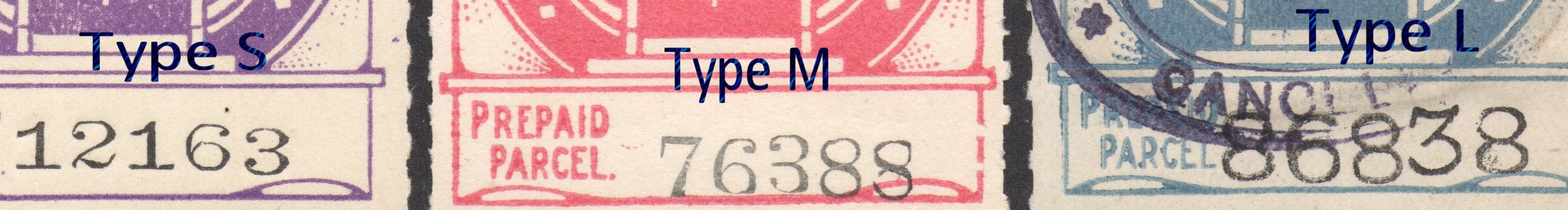 Great Central Railway Parcel Post Locomotive 1st Issue Numeral Fonts