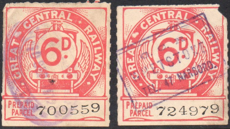 Great Central Railway Parcel Post Locomotive 1st Issue 6d