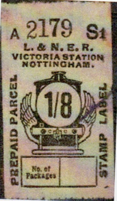 LNER use of Great Central Railway Parcel Post Locomotive stamp design 1/8