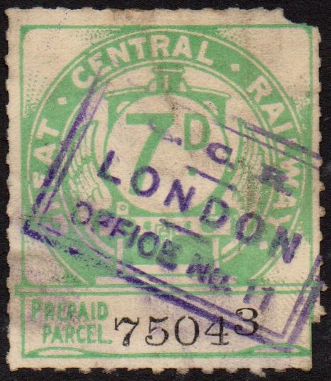 Great Central Railway Parcel Post Locomotive 1st Issue 7d