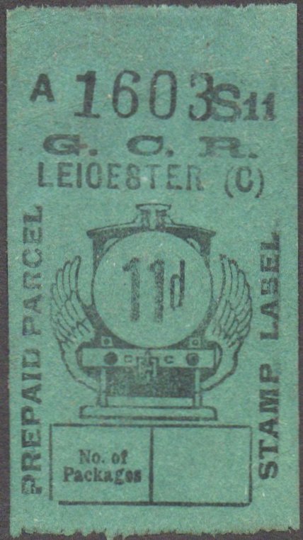 Great Central Railway Parcel Post Locomotive 11d on Green paper