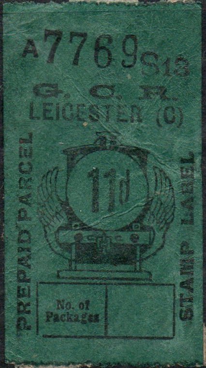 Great Central Railway Parcel Post Locomotive 11d on Green paper