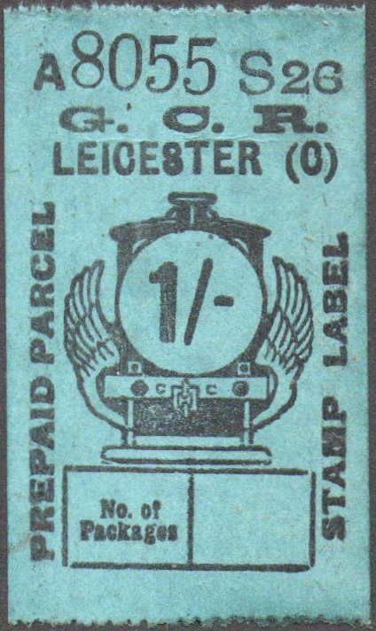 Great Central Railway Parcel Post Locomotive 1/- on Green Paper