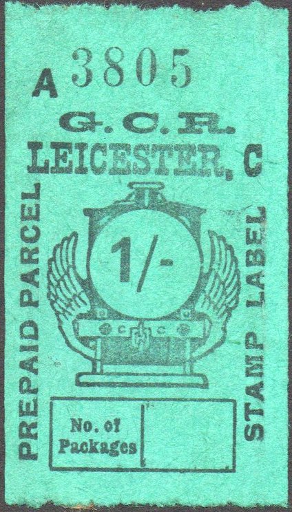 Great Central Railway Parcel Post Locomotive 1/- on Green Paper