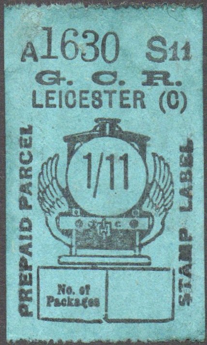 Great Central Railway Parcel Post Locomotive 1/11 on Green paper
