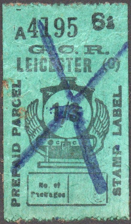 Great Central Railway Parcel Post Locomotive 1/3 on Green paper