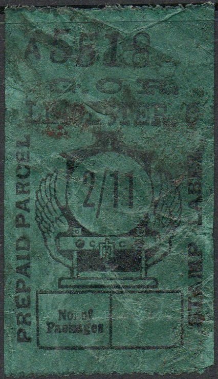 Great Central Railway Parcel Post Locomotive 2/5 on Green paper