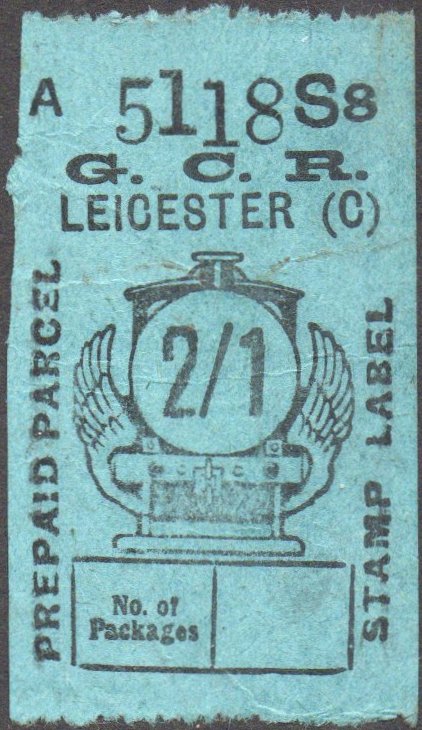 Great Central Railway Parcel Post Locomotive 2/1 on Green paper
