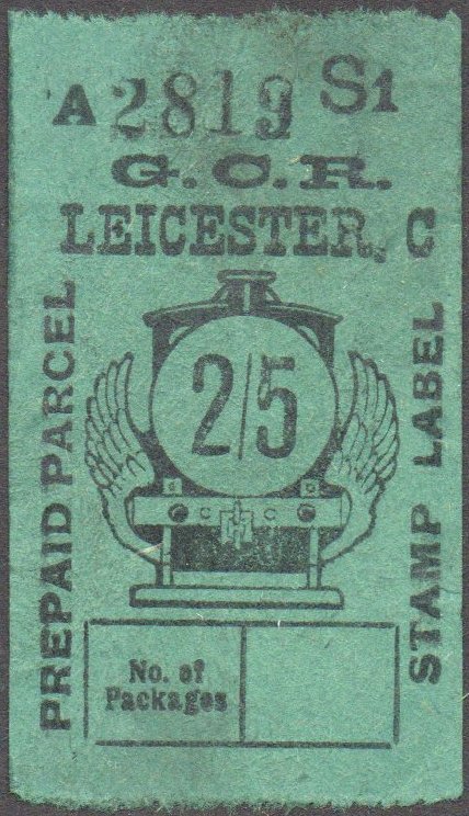 Great Central Railway Parcel Post Locomotive 2/5 on Green paper