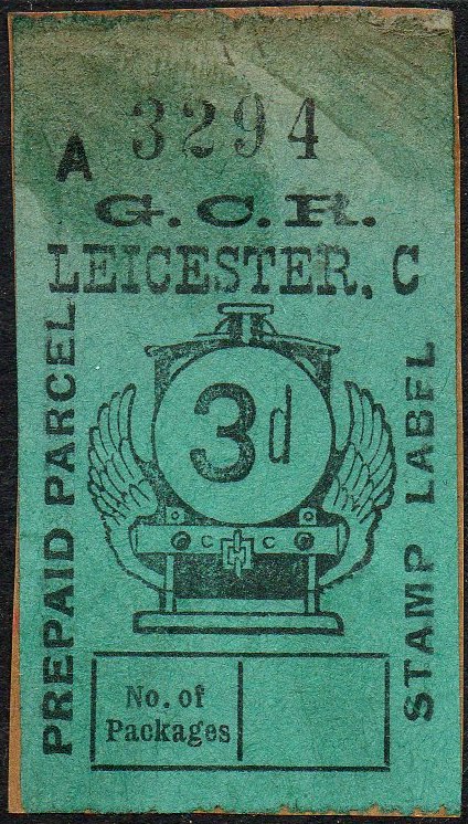 Great Central Railway Parcel Post Locomotive 3d on Green paper