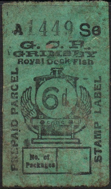 Great Central Railway Parcel Post Locomotive 6d on Green Paper