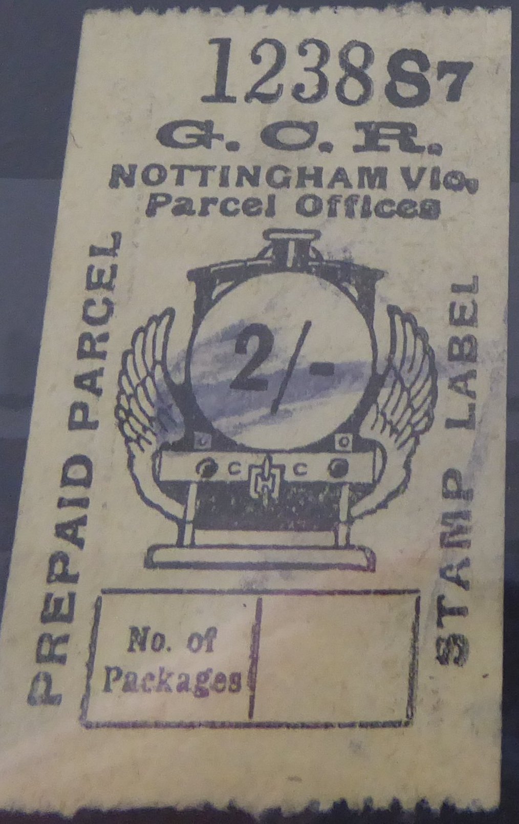 Great Central Railway Parcel Post Locomotive 2/-