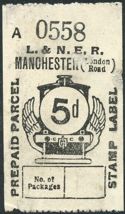 LNER use of Great Central Railway Parcel Post Locomotive stamp design 5d
