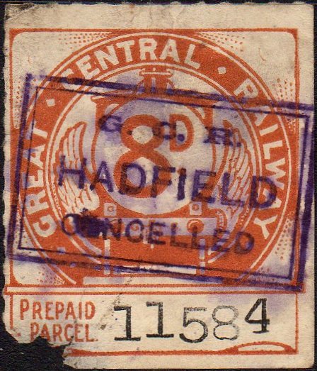 Great Central Railway Parcel Post Locomotive 1st Issue 8d