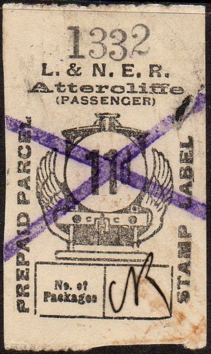 LNER use of Great Central Railway Parcel Post Locomotive stamp design 11d