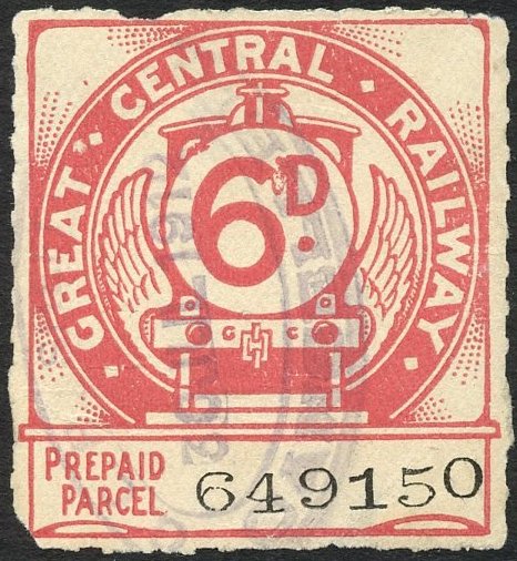 Great Central Railway Parcel Post Locomotive 1st Issue 6d