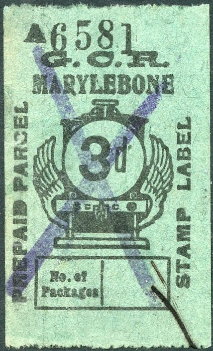 Great Central Railway Parcel Post Locomotive 3d on Green paper