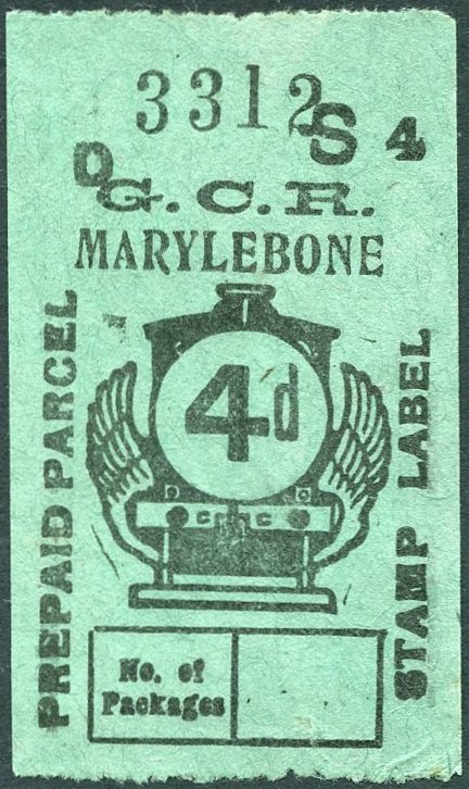 Great Central Railway Parcel Post Locomotive 4don Green paper