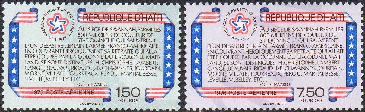 timbres-poste stamps Haiti 1976 issue Battle of Savannah, Georgia