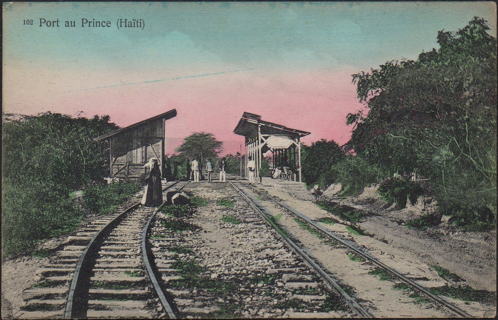 Haiti Postcard View Railway : Railway or Tramway Station Port-au-Prince 