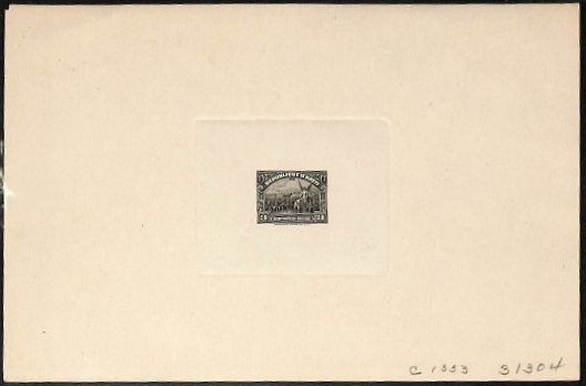 Sellos Postales stamps Haiti 1920 Agriculture 3c Die Proof