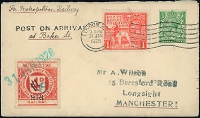 Railway Letter Stamps Metropolitan Railway