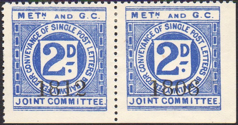 Railway Letter Stamps Metropolitan & Great Central Joint Committee