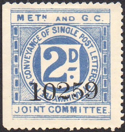 Railway Letter Stamps Metropolitan & Great Central Joint Committee