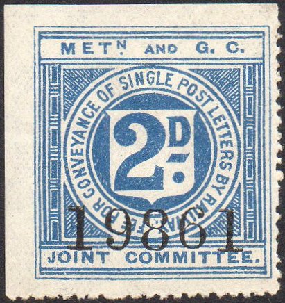 Railway Letter Stamps Metropolitan & Great Central Joint Committee