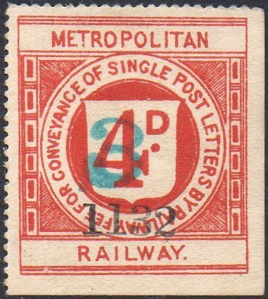 Railway Letter Stamps Metropolitan Railway