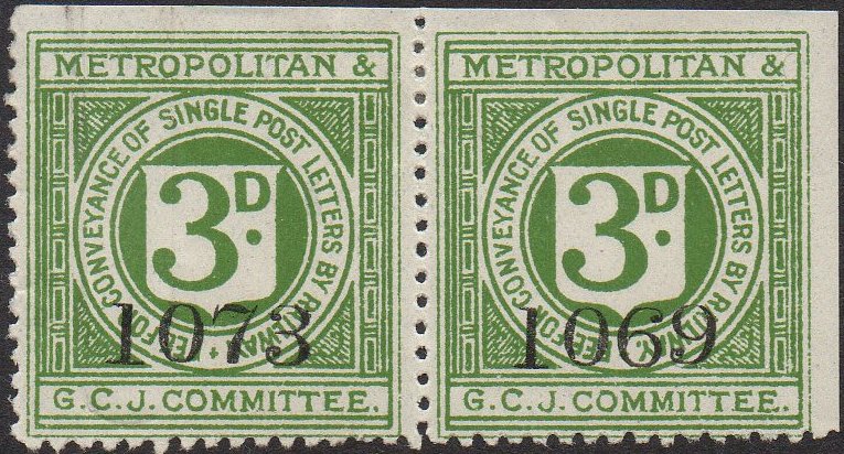 Railway Letter Stamps Metropolitan & Great Central Joint Committee