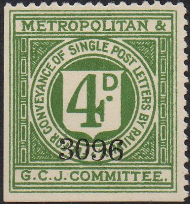Railway Letter Stamps Metropolitan & Great Central Joint Committee