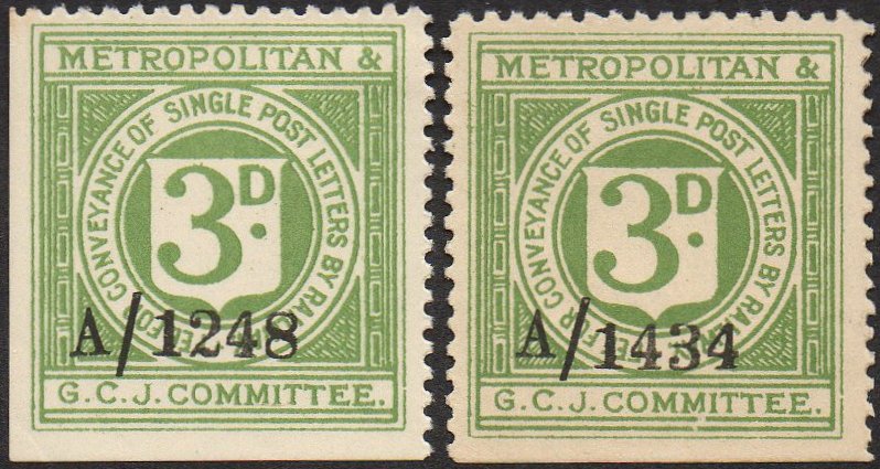 Railway Letter Stamps Metropolitan & Great Central Joint Committee