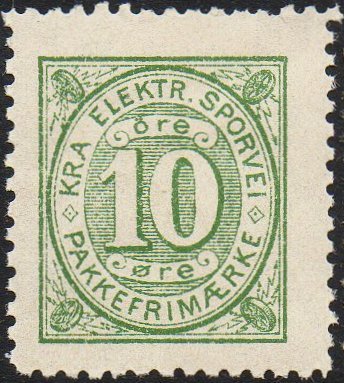 Frimerker stamps Kristiania Elektriske Sporvei Tramway Parcel Stamps timbres-poste Briefmarken