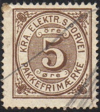 Frimerker stamps Kristiania Elektriske Sporvei  Tramway Parcel Stamps timbres-poste Briefmarken