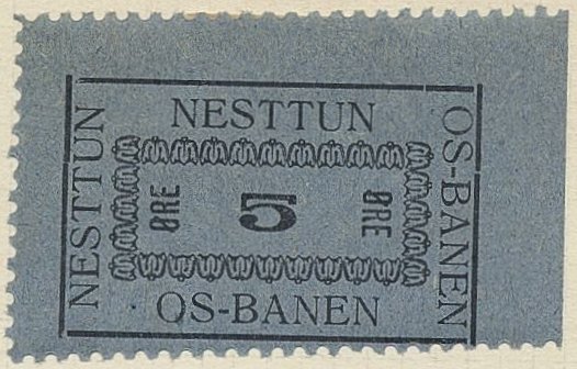 Frimerker stamps Norway NESTTUN-OSBANEN Railway Parcel Stamps timbres-poste Briefmarken